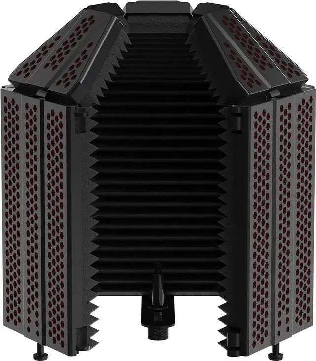 Main image of XTUGA MIS02 Recording Microphone Isolation Shield, 5 Panels Soundproof Foam | High Density Pop Filter,Top Enclosed Foldable Soundproof Cover for Condenser Mic Home Studio Equipment,Podcast Recording