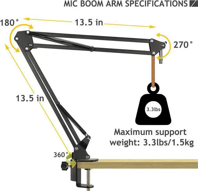 Alt view image 6 of 6 - Microphone Isolation Shield with Mic Stand and Pop Filter, Foldable Sound Shield for Most Condenser Microphone Recording Equipment Studio, High Density Absorbent Foam to Filter Vocal by Frgyee