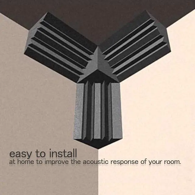 Alt view image 5 of 7 - Acoustic Foam Bass Traps -12 Pack Wall Corner Studio Foam Blocks 12" X 7" X 7" Low-Frequency Sound Absorption Material for Home Studio and Theater etc. (12 Pack, Bass traps)