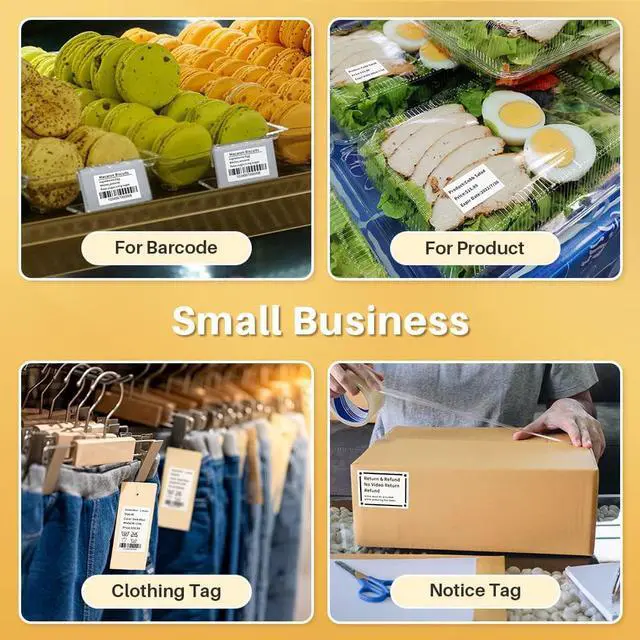 Alt view image 5 of 7 - Phomemo M120 Label Maker- Barcode Printer Bluetooth Thermal Label Machine 2 Inch 50mm for Retail, QR Code, Small Business, Compatible with Android, iOS & PC, Black