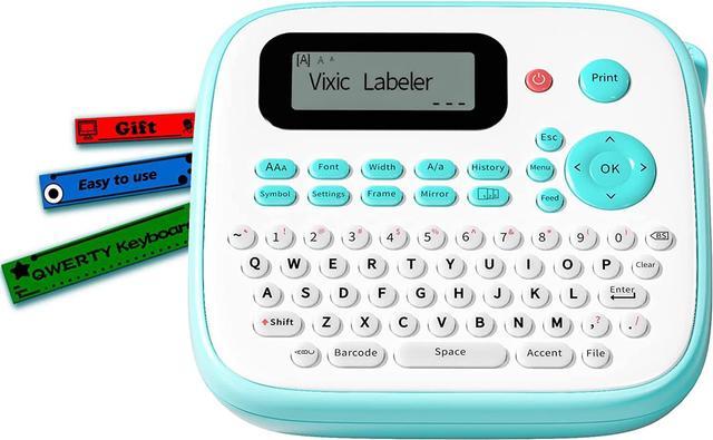 Vixic Label Maker, D210S Label Maker Machine with Tape, Handheld Desktop  Label Maker with QWERTY Keyboard, Powered by Type-C Cable, Multiple Symbols  Sticker Maker Label Printers for Home Use, Green 