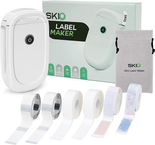 Skio Label Makers, L11 Label Maker Machine with Tape, Portable Bluetooth Mini Label Printer for Labeling, Handheld Small Labeler Machine with Tape, Su