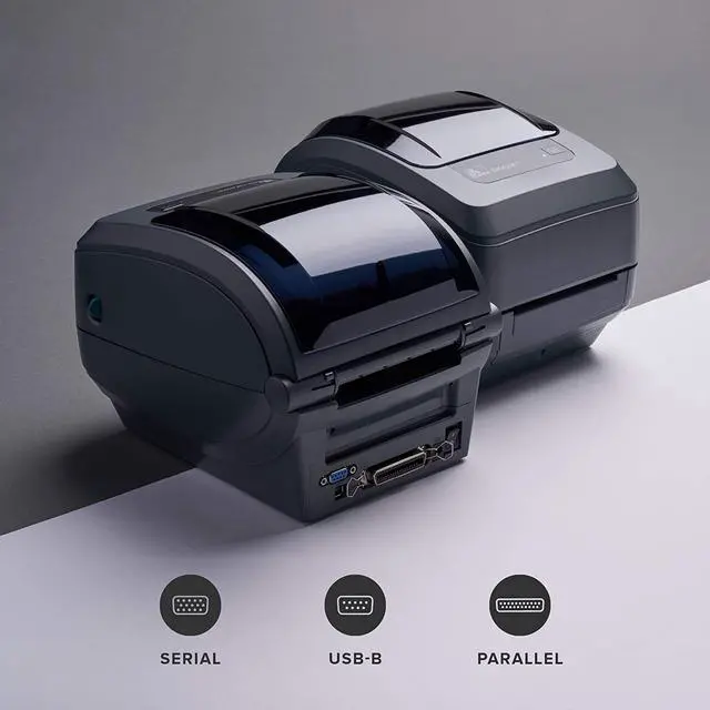 Alt view image 2 of 7 - Ze bra GK420t Thermal Transfer Desktop Monochrome Printer Print Width of 4 in USB Serial and Parallel Connectivity GK42-102510-000