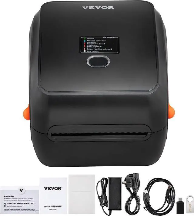 Alt view image 7 of 7 - VEVOR Bluetooth 300DPI Thermal Label Printer, 4x6 Shipping Label Printer, Automatic Label Recognition, Support Windows/MacOS/Linux/Chromebook/Android/iOS, Compatible w/, Ebay, Etsy,etc