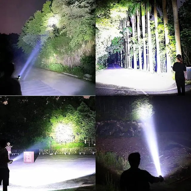 Alt view image 7 of 7 - Alicegirl Rechargeable High Lumen Flashlight, 200000 Lumens Super Bright Led Flashlights with 5 Modes & 10000 mAh High Capacity, Zoomable Waterproof Handheld Flash Light for Camping Emergencies