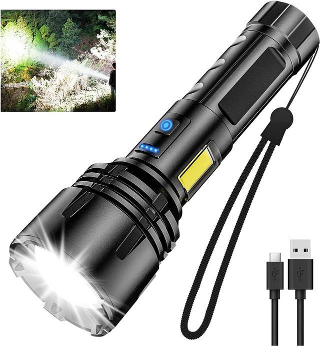 Super Bright T6 LED Flashlight High Lumens USB Rechargeable