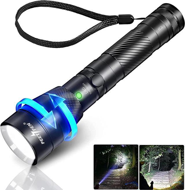 Rechargeable Flashlight High Lumens Super Bright Flash Light Powerful  Tactical Zoomable Flashlights for Emergencies Camping