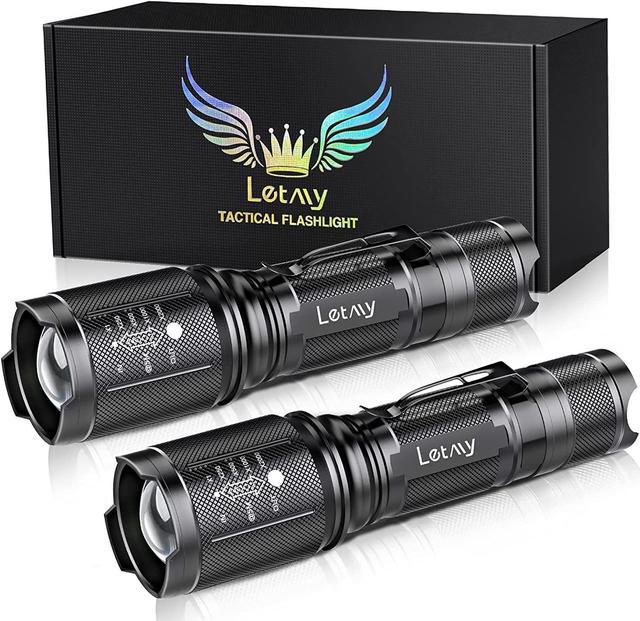 LED Tactical Flashlight S2000 PRO - 2Pcs Ultra Bright LED Flashlights High  Lumens - Zoomable 5 Modes Flashlights Water Resistant Flash Light for Outdoor  Emergency - Gifts for Men & Women 