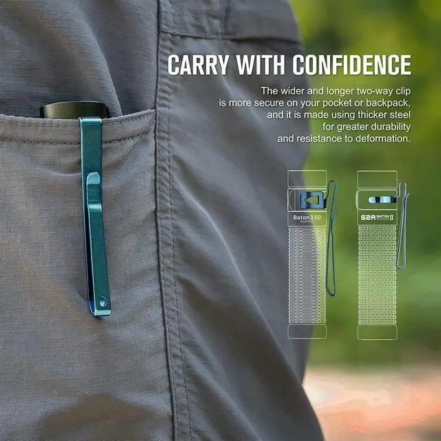Alt view image 4 of 7 - OLIGHT Baton3 Pro 1500 Lumens EDC Rechargeable Flashlights with MCC3, Compact Pocket Flashlight with L-Shape Stand and High Performance LED for Camping and Emergency(Cool White Light: 5700~6700K)