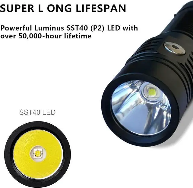 Alt view image 5 of 7 - soonfire E15 2000 Lumens Led Super Bright Flashlight, Compact High Lumens Light, Powered by Pre-Installed Rechargeable Battery for Emergency, EDC and Searching