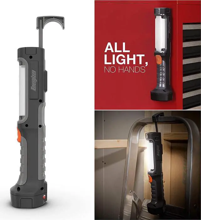 Alt view image 6 of 7 - Energizer HC-550 LED Flashlight, Water Resistant LED Magnetic Work Light, Flash Light with AA Batteries Included, Pack of 2