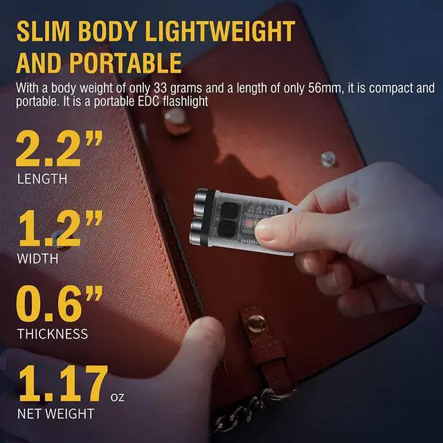 Alt view image 3 of 7 - BORUIT V3 Mini Powerful Keychain Flashlights with Red UV Blue Light,High Lumens 900LM USB-C Rechargeable Small Pocket EDC LED Flash Light-12 Modes,IP65 Waterproof,Tail Magnet