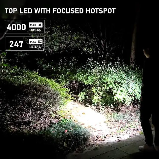 Alt view image 4 of 7 - EDC Flashlight Rechargeable, Sofirn IF23 Pocket Flashlight 4000 High Lumens with Side RGB Light, Super Bright Waterproof 6500K LED Camping Flashlight with Magnetic Tail Cap for Hunting Emergency
