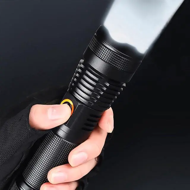 Alt view image 3 of 7 - 600000 Hign Lumen Handheld Flashlight Rechargeable LED Tactical Flashlight with 5 Modes Waterproof for Camping Hiking Outdoor Biking Emergency Self Defense