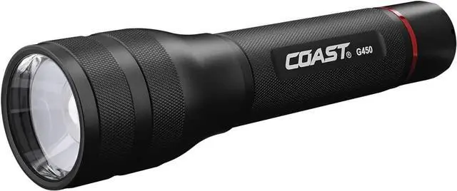 Main image of Coast G450 1630 Lumen Twist Focus with Pure Beam and Bulls-Eye Spot Beam Technology, Black