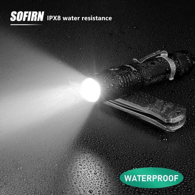 Alt view image 5 of 6 - sofirn Tactical Flashlight 1200 High Lumens, LED Flashlight with Super Bright, Water Resistant, Compact Small Pocket EDC Flash Light for Camping Running Emergency Outdoor