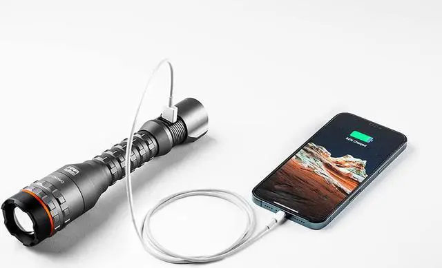 Alt view image 2 of 4 - NEBO Davinci Powerful, Rechargeable and Waterproof Handheld Flashlight and Power Bank