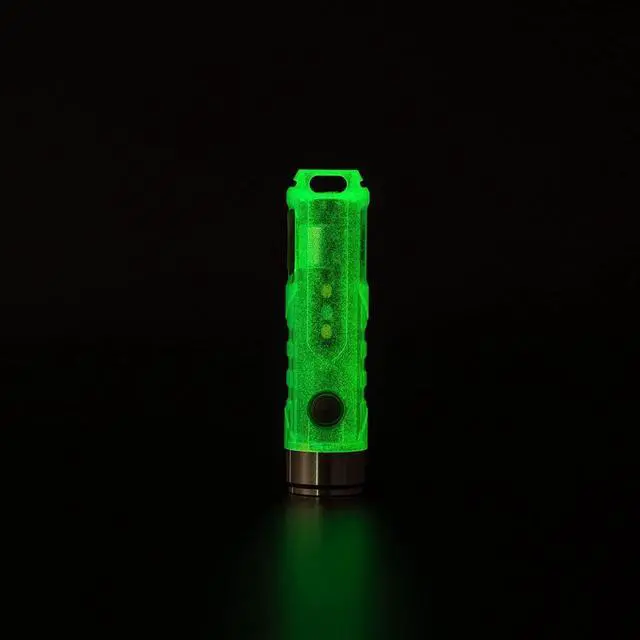 Alt view image 6 of 7 - RovyVon A5 G4 EDC Keychain Flashlight USB-C Charging, 420 High Lumens Small Flashlights with Magnetic Clip and Base, Fluorescent Green, 365nm/White Sidelights