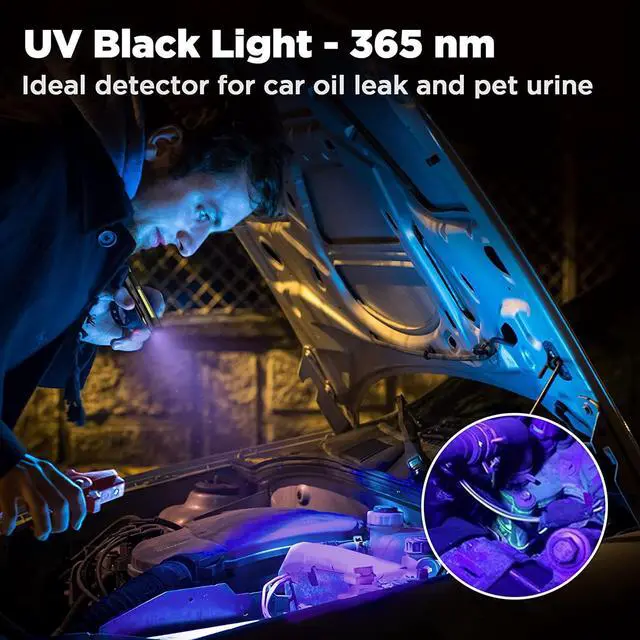 Alt view image 2 of 6 - Flashlight Pen Light Rechargeable Penlight with 365 nm UV Black Light 450 Lumen LED Mini Pocket Flashlight Great Gifts
