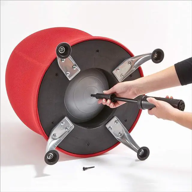 Alt view image 3 of 5 - Safco Products 4750PL Zenergy Ball Chair, Active Seating Low Profile Anti-Burst Exercise Ball, Holds Up to 250-Lb Capacity, Office Desk and Classrooms, 4 Foot Sturdy Base, Gray
