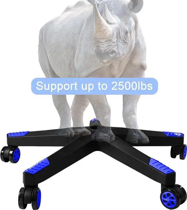 Alt view image 5 of 7 - Frassie 28 inch Nylon Gaming Chair Base Replacement with 5 Casters, Heavy Duty Office Chair Base Part
