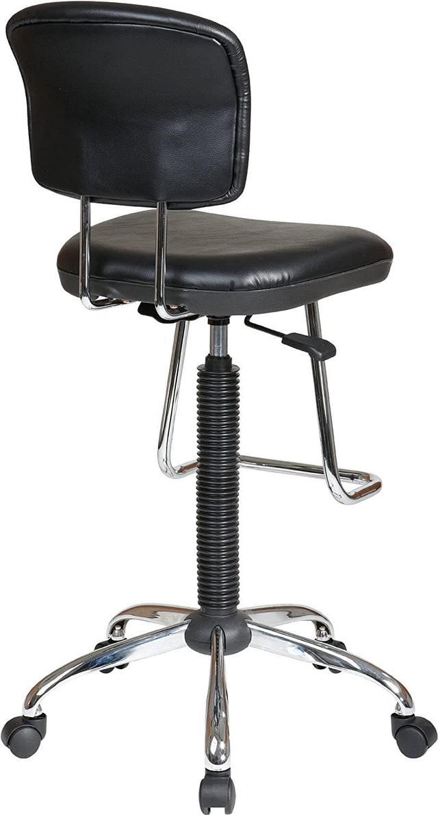 Office Star DC Series Pneumatic Drafting Chair with Vinyl Stool