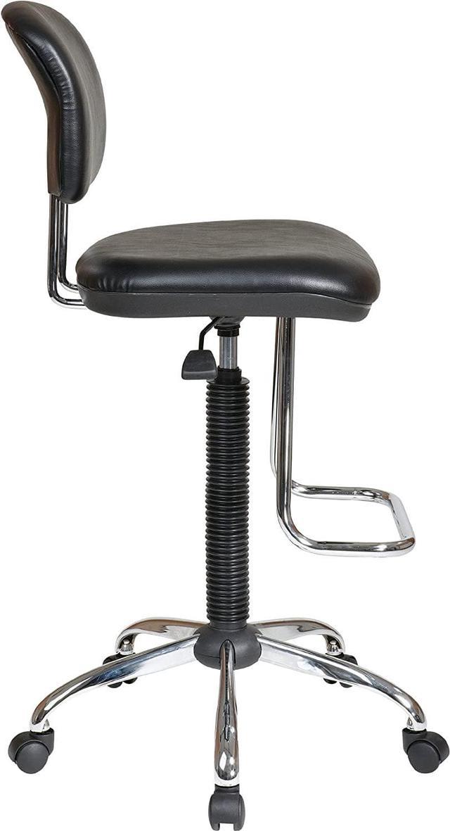 Office Star DC Series Pneumatic Drafting Chair with Vinyl Stool