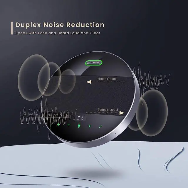 Alt view image 2 of 7 - Bluetooth Conference Speaker and Microphone Wireless Lound Speakerphone Portable for Car and Computer Home Office, Two Way Voice Clear, Compatible with Zoom, Teams