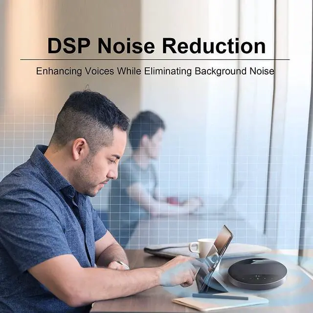 Alt view image 4 of 7 - Bluetooth Conference Speaker and Microphone Wireless Lound Speakerphone Portable for Car and Computer Home Office, Two Way Voice Clear, Compatible with Zoom, Teams