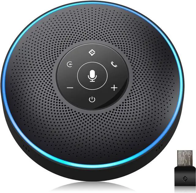 Main image of EMEET Bluetooth Speakerphone M2 Black Conference Speaker for 5-8 People Business Conference 360º Voice Pickup 4 AI Microphone Self-Adaptive Conference Call Speaker Skype USB Speakerphone