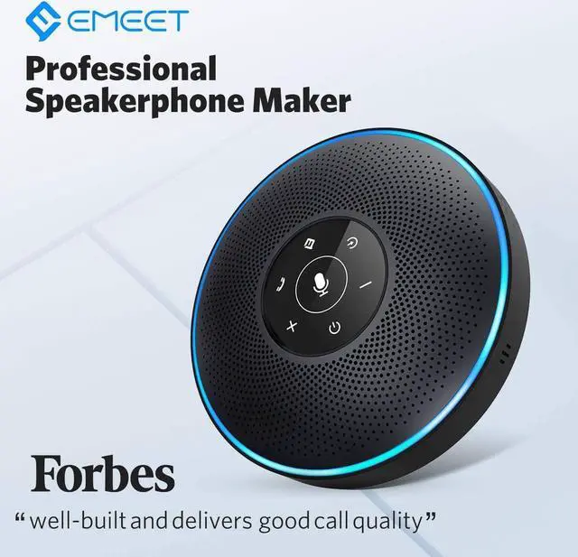 Alt view image 2 of 7 - EMEET Bluetooth Speakerphone M2 Black Conference Speaker for 5-8 People Business Conference 360º Voice Pickup 4 AI Microphone Self-Adaptive Conference Call Speaker Skype USB Speakerphone