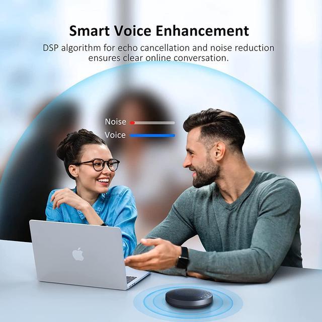 NexiGo Bluetooth Speakerphone, Zoom Certified, 6 Mic Array, 48KHz Audio,  Enhanced AI Voice Pickup, Computer Conference Speaker and Microphone for  Zoom