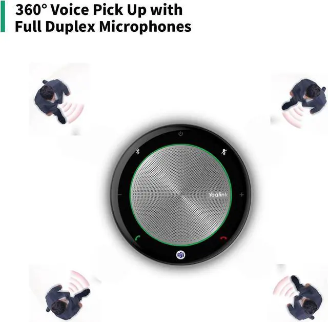 Alt view image 4 of 6 - Yealink CP700 Bluetooth Conference Speaker and Microphone Teams Certified, Portable Wireless/USB-A Speakerphone for Meeting, Softphone, Unified Communications Platforms,360° Voice Pickup,9H Talk Time