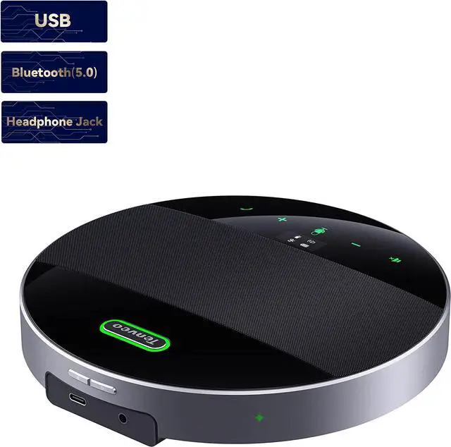 Alt view image 3 of 7 - MagiCall Conference Speaker with Microphone, Bluetooth/Wireless/USB omnidirectional Speakerphone Noise Cancelling Conference Call 360 Pickup for 10~15 People Online Meeting