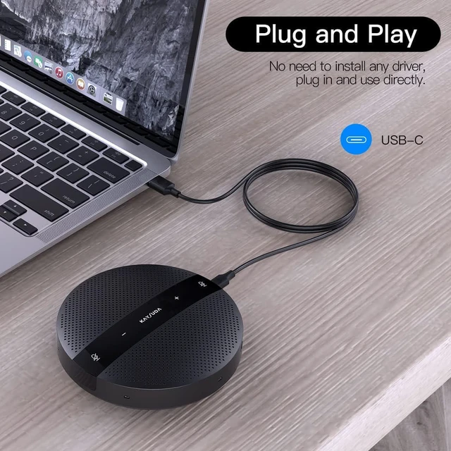 Alt view image 3 of 7 - USB Conference Speakerphone for PC, Business Calls, Skype & Webinar