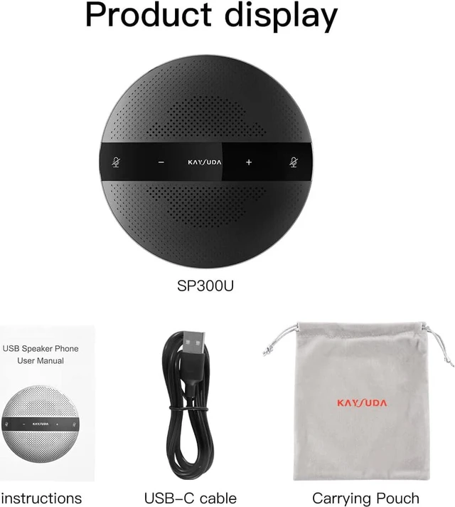 Alt view image 7 of 7 - USB Conference Speakerphone for PC, Business Calls, Skype & Webinar