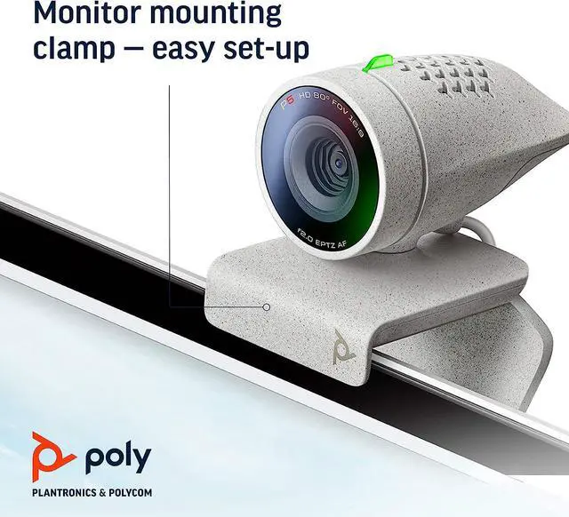 Alt view image 6 of 7 - Poly - Studio P5 Webcam with Blackwire 3325 Headset Kit (Plantronics + Polycom) - 1080p HD Professional Video Conferencing Camera & Stereo Audio Wired Headset USB-A - Certified for Zoom & Teams