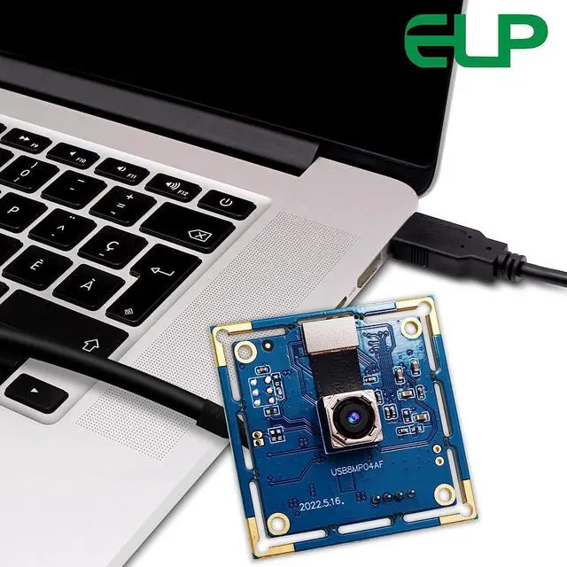 Alt view image 4 of 5 - ELP 8mp USB Camera Autofocus 4K PC Camera Module for Computer and Raspberry Pi Mini UVC USB2.0 Webcam Board IMX179 Industrial Lightburn Camera Low Distortion CCTV Laser Engraver Camera for Laptop