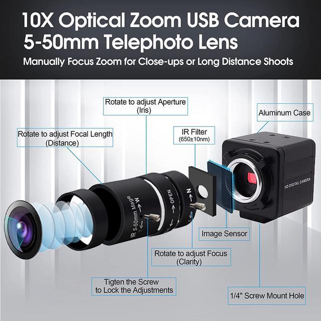 SVPRO 4K Ultra HD Webcam USB Digital Industrial Camera with CS