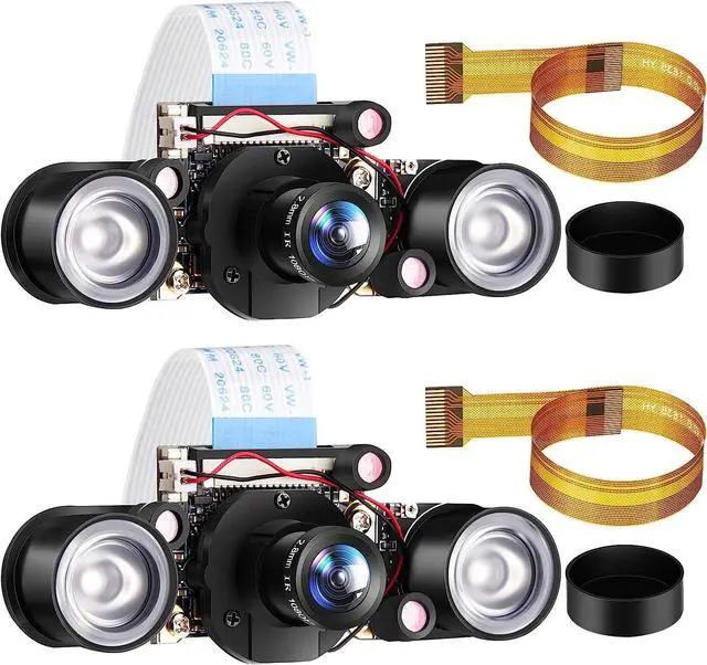 Main image of 2 Sets for Raspberry PI Camera 1080P Webcam 5MP OV5647 Sensor Day and Night Vision IR-Cut Video Camera Focus Adjustment for Raspberry Pi RPi 4 3 B B+ 2B 3A+ 2 1 Camera