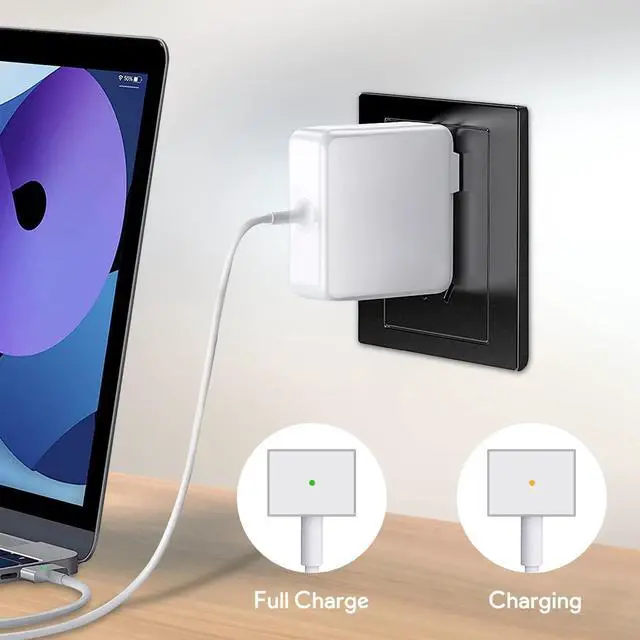 Alt view image 2 of 6 - Mac Book Pro Charger - 60W T-Tip Magnetic Charger Power Adapter Compatible with Mac Book Air/Pro 13-Inch Retina Display(After 2012)
