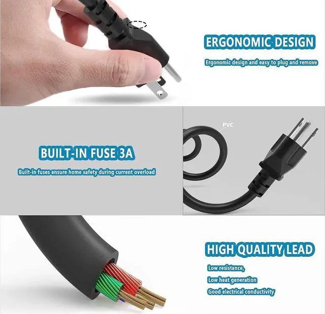 Alt view image 4 of 6 - 65W USB-C Laptop Charger Compatible with  Laptop Charger Latutide 5000 7000/XPS 13 15 5420 5550 5530 7450 7420 2in1 9360 9350 Chromebook 3100 65W Watt Type C AC Power Adapter Cord