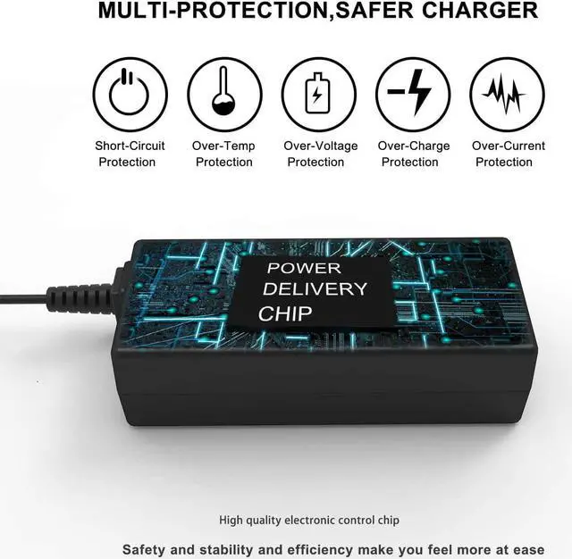 Alt view image 3 of 6 - 45W Chromebook Charger USB-C for HP Chromebook 14 11 11A G6 G7 G8 G9 EE X360 Lenovo/Dell/Acer, USB C Chromebook Charger Replacement for Samsung/Asus Chromebook Charging Cord