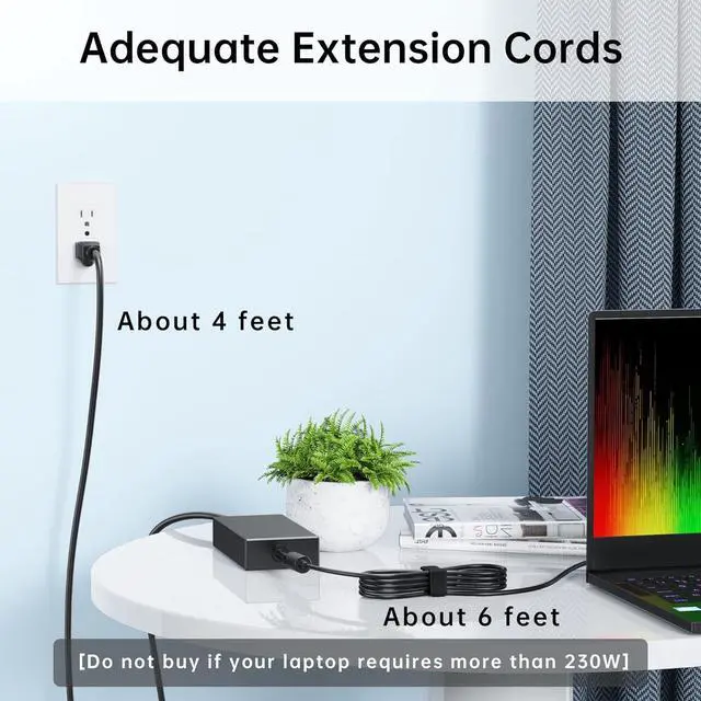 Alt view image 3 of 7 - 230W Charger for MSI GE66 GE76 Raider GP66 GP76 Leopard Gaming Laptop ADP-230GB D A17-230P1B Adapter Power Supply Cord