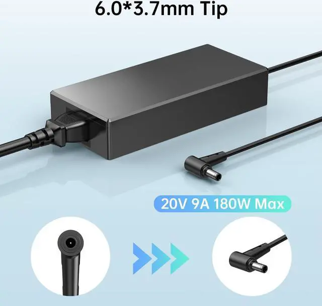 Alt view image 2 of 7 - 180W Zephyrus Charger Fit for ASUS ROG Zephyrus G14 GA401 G15 GA502, ASUS ADP-180TB H 20V 9A AC Adapter, ASUS TUF Gaming Laptop Charger F15 F17 FX505D FX505G