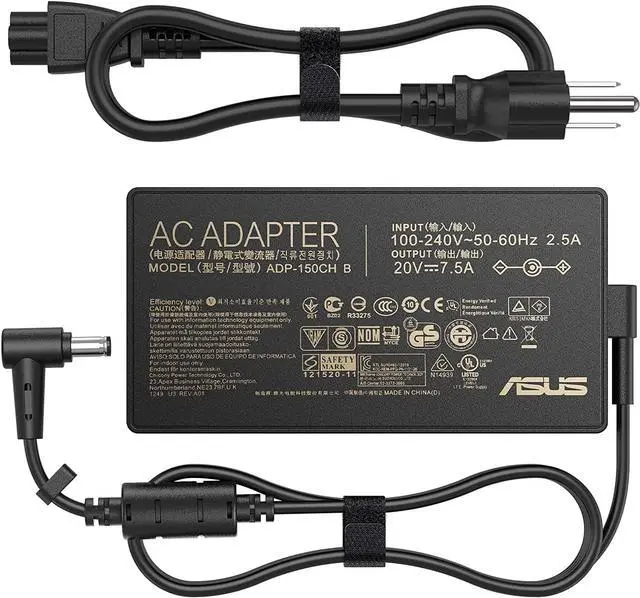 Alt view image 2 of 7 - 150W AC Charger Fit for Genuine Asus TUF Gaming A15-FA506IH A17-FA706IH FX505GT FX505DT A18-150P1A ASUS ROG G531GT-AL123T XS53 G531GD Zenbook Pro 14 ADP-150CH B 20V 7.5A Laptop Adapter