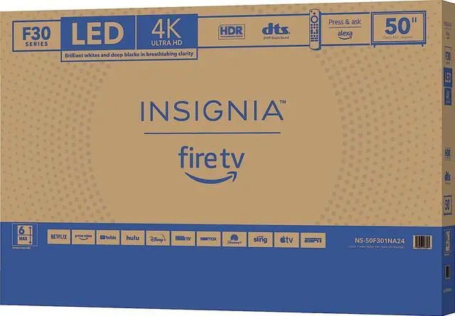 Alt view image 7 of 7 - INSIGNIA All-New 50-inch Class F30 Series LED 4K UHD Smart Fire TV (NS-50F301NA24, 2023 Model)
