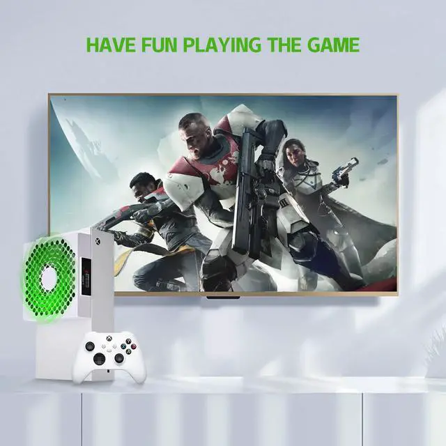 Alt view image 6 of 6 - G-STORY Cooling Fan for Xbox Series S, Auto 3 Speed Adjust Temp Display RGB