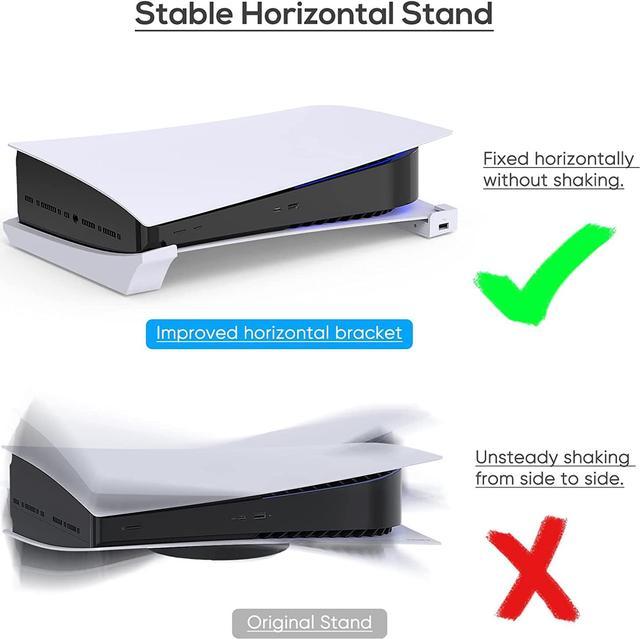 FYOUNG Horizontal Hub USB Port Stand for PS5, Base Stand Compatible with  Playstation 5 Disc & Digital Edition, Upgrade Accessories Stand Holder for  PS5 Console 