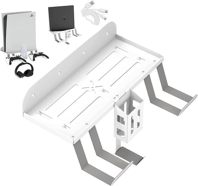 BELOPERA PS5/PS4 Wall Mount kit, 6-in-1 PS5 (Disc and Digital) Metal Wall Mount Stand with 2 Detachable Controller Hanging Bracket/Headset Hanger/Remote Box/Charging Cable White PS4 - Newegg.com